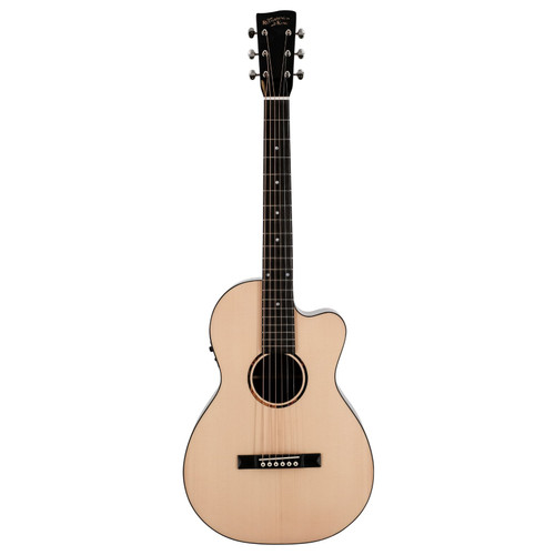 Recording King RP-G6-CFE5 G6 Series Solid Top Single-O Acoustic Electric Guitar, Natural