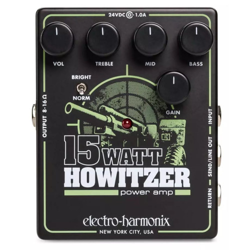 Electro-Harmonix 15W Howitzer Guitar Preamp/Power Amp Effects Pedal (15W HOWITZER)