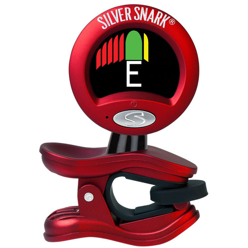 Snark SIL-RED Silver Snark Clip-on Chromatic Tuner for All Instruments, Red (SIL-RED)
