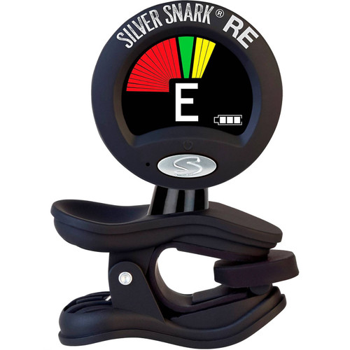 Snark SIL-BLK Silver Snark Rechargeable Clip-on Chromatic Tuner for All Instruments, Black