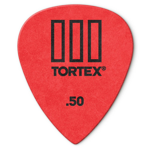Dunlop 462P.50 Tortex TIII .50mm Guitar Picks, Red, 12 Pack (462P.50)