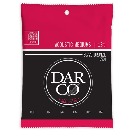 Martin D530 Darco 80/20 Bronze Acoustic Guitar Strings, Medium .013-.056 (D530)