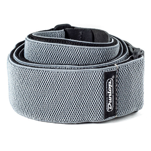 Dunlop D6901GY Mesh Guitar Strap with Leather Ends, Steel Gray (D6901GY)