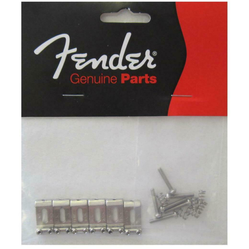 Fender American Vintage Stratocaster Bridge Saddles, Set of 6, Nickel (099-2051-000)