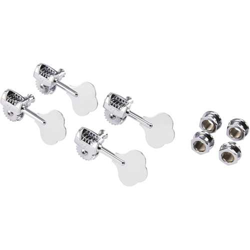 Fender Deluxe Fluted Shaft Bass Tuning Machines, Chrome, Set of 4 (099-2006-000)