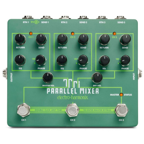 Electro-Harmonix EHX Tri Parallel Mixer Effects Loop Mixer/Switcher Pedal (EHX-TRIPARALLEL) Electro-Harmonix EHX Tri Parallel Mixer Effects Loop Mixer/Switcher Pedal (EHX-TRIPARALLEL)