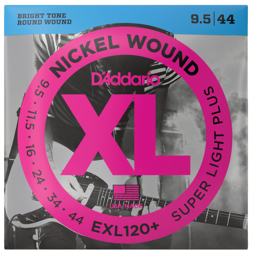 D'Addario EXL120+ XL Nickel Wound Electric Guitar Strings, 9.5-44 Super Light Plus (EXL120+)