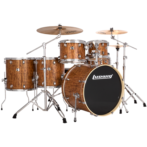 Ludwig LE622010 Element Evolution 6-Piece Drum Set with Zildjian Cymbals, Cherry (LE622010)