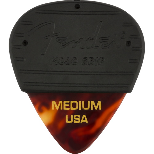 Fender Mojo Grip 351 Celluloid Guitar Picks, Medium, Tortoise Shell, 3-Pack (198-5351-800)