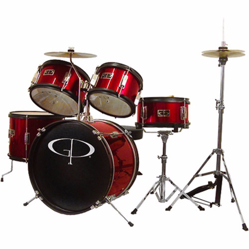 GP Percussion GP55BL 5-Piece Junior Drum Set with Cymbals and