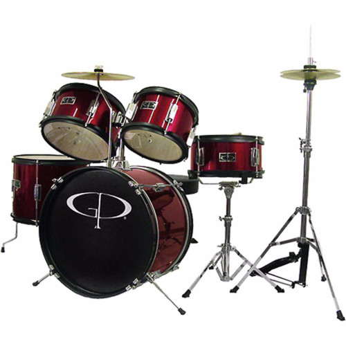 GP Percussion GP55BL 5-Piece Junior Drum Set with Cymbals and