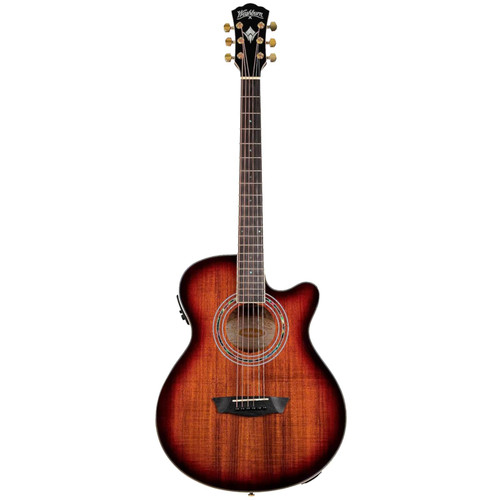 Washburn EA55G-A Festival Series Mini Jumbo 6-String Acoustic Guitar, Koa Burst Washburn EA55G-A Festival Series Mini Jumbo 6-String Acoustic Guitar, Koa Burst