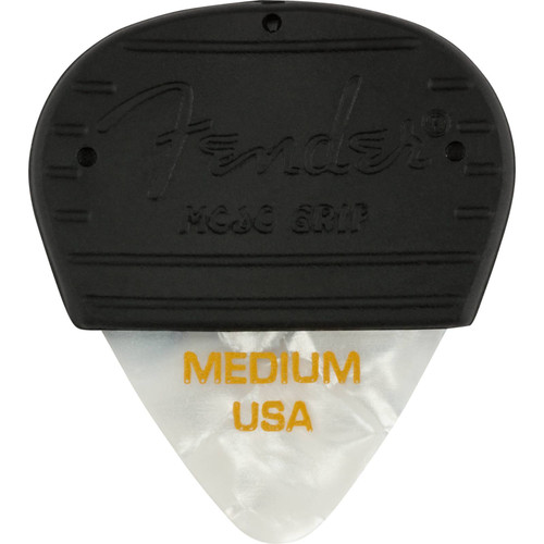 Fender Mojo Grip 351 Celluloid Guitar Picks, Medium, White, 3-Pack 198-5351-805