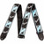 Fender Monogrammed Guitar Strap with Leather Ends, Black/Light Grey/Blue (099-0681-502) 