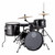 Ludwig LC178X016 Questlove Pocket Kit 4-Piece Junior Drum Set, Black Sparkle