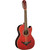 Oscar Schmidt OH32SEQTR Quilt Maple Acoustic Electric Bajo Quinto with Gig Bag, Transparent Red