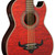 Oscar Schmidt OH32SEQTR Quilt Maple Acoustic Electric Bajo Quinto with Gig Bag, Transparent Red