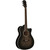 Oscar Schmidt OACEFTB Auditorium Acoustic Electric Guitar, Transparent Black (OACEFTB)