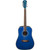 Oscar Schmidt OGHSTBL 1/2 Size Steel-String Acoustic Guitar, Transparent Blue (OGHSTBL)