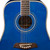 Oscar Schmidt OGHSTBL 1/2 Size Steel-String Acoustic Guitar, Transparent Blue (OGHSTBL)