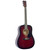 Johnson JG-610-R-3/4 Player Series 3/4 Size Acoustic Guitar, Red