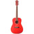 Oscar Schmidt OGHSTR 1/2 Size Steel-String Acoustic Guitar, Transparent Red (OGHSTR)