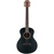 Washburn AGM5BMK Apprentice G-Mini 5 Grand Auditorium Acoustic Guitar with Gig Bag, Black Matte (AGM5BMK-A-U)