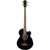 Oscar Schmidt OB100B 4-String Acoustic Electric Bass Guitar with Bag, Black