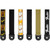 Fender Quick Grip Locking Ends Guitar Strap, White/Yellow/Brown Monogram (099-0629-005)