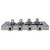 Ray Ross RRB4C Saddle-Less 4-String Electric Bass Guitar Bridge, Chrome (RRB4C)