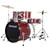 Ludwig LC195 Accent Drive 5-Piece Complete Drum Set with Cymbals and Hardware, Red Sparkle (LC19514)