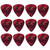 Fender 351 Shape Premier Celluloid Guitar Picks, Medium, Red Moto, 12-Pack (198-0351-809)