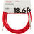 Fender Original Series 18.6 ft. Straight Instrument Cable, Fiesta Red (099-0520-010)