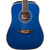 Oscar Schmidt OG1TBL Student 3/4 Size Dreadnought Acoustic Guitar, Trans Blue (OG1TBL)