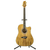 Kona K2SPLT Spalted Maple Thin Body Acoustic Electric Guitar, Natural Gloss (K2SPLT )