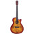 Washburn DFBACEA Deep Forest Burl ACE Grand Auditorium Acoustic Electric Guitar, Amber Fade (DFBACEA-U)