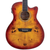 Washburn DFBACEA Deep Forest Burl ACE Grand Auditorium Acoustic Electric Guitar, Amber Fade (DFBACEA-U)