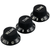 Fender Stratocaster Control Knobs, Set of 3, Black (099-1365-000)