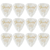 Fender Premium Celluloid 351 Shape Guitar Picks, Extra Heavy, White Moto, 12-Pack (198-0351-605)