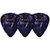 Fender Premium Celluloid 351 Shape Guitar Picks, Medium, Purple Moto, 12-Pack (198-0351-876)