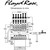 Floyd Rose FRT200LL2 Original Series Left-Handed Tremolo System with L2 Nut, Black (FRT200LL2)