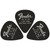 Fender 351 Dura-Tone Delrin Guitar Picks, 1.21mm, Black, 12-Pack (198-7351-950)