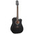 Takamine GD30CE-BLK Dreadnought Cutaway Acoustic-Electric Guitar, Black Gloss