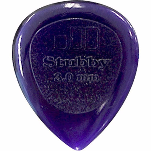 Dunlop 474R3.0 Stubby Jazz Guitar Picks, 3.0mm, Dark Purple, 24-Pack (474R3.0) 