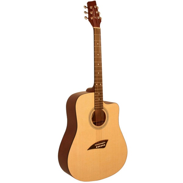 Kona K1GL Dreadnought Cutaway Acoustic Guitar, Natural Gloss