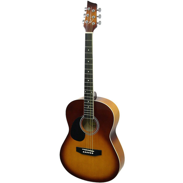 Kona K391 Left Handed Parlor Size Acoustic Guitar, Honeyburst