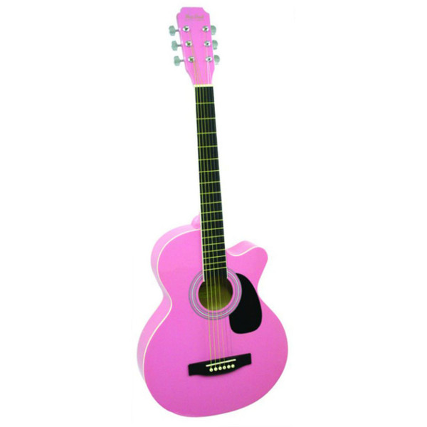 Main Street MAS38PNK 38" Inch Concert Acoustic Guitar, Pink