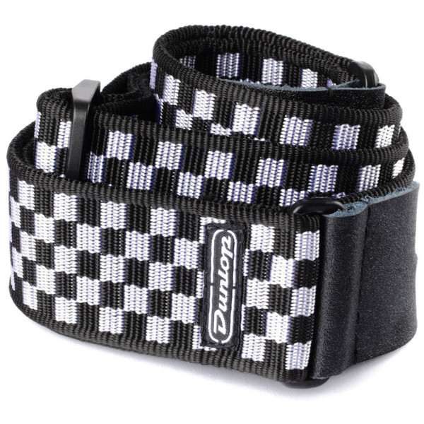 Dunlop D38-31BK Black and White Checkered Guitar Strap