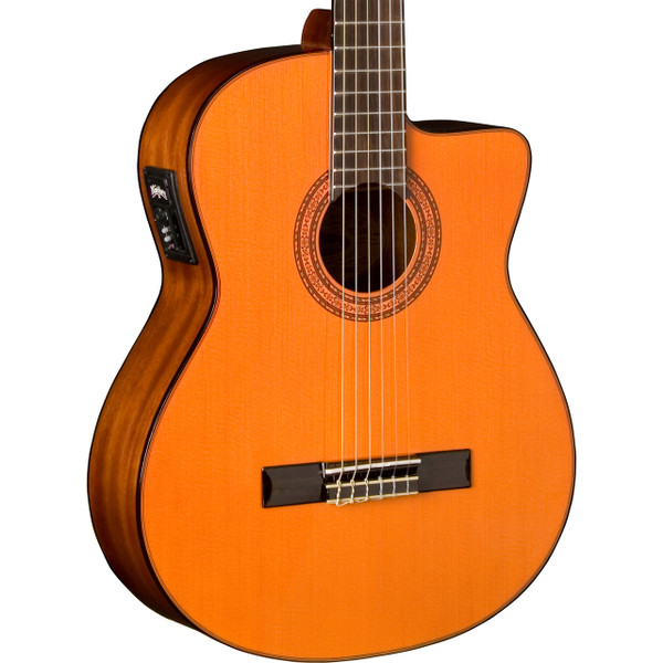 Washburn C5CE Classical Nylon String Acoustic Electric Guitar, Natural