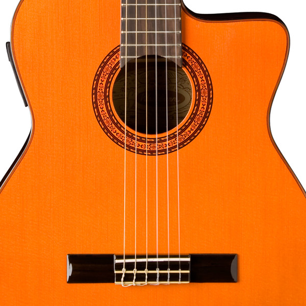 Washburn C5CE Classical Nylon String Acoustic Electric Guitar, Natural